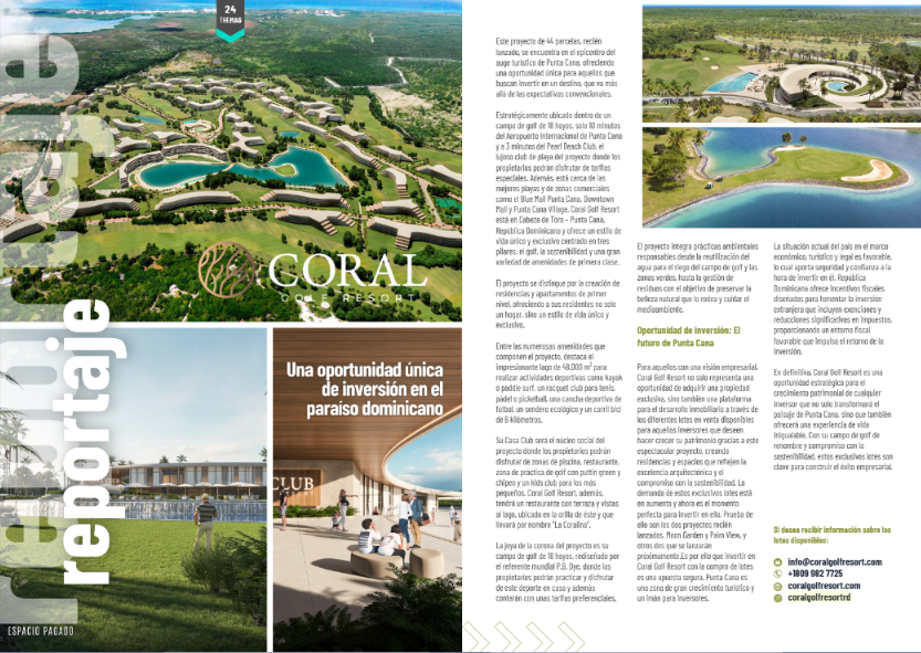 revista the mag fitur 2024 coral golf resort